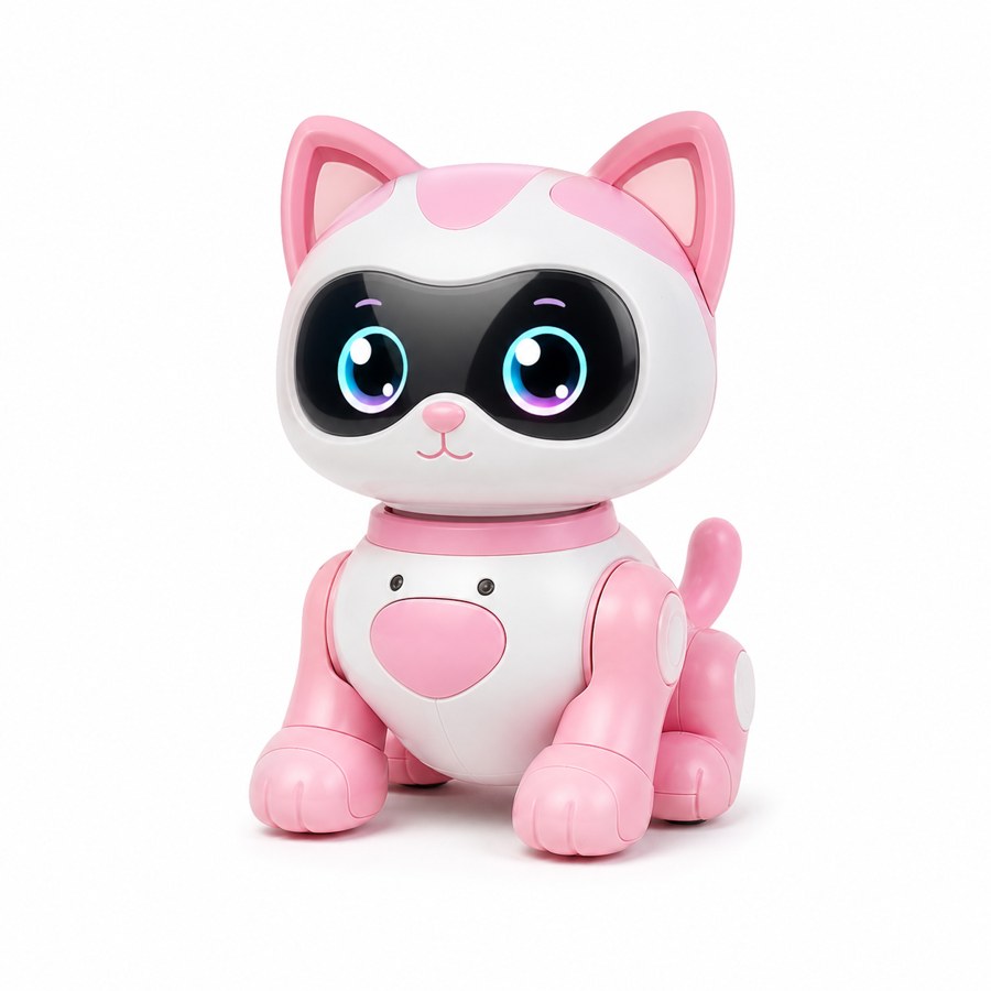 PlushCo Interactive Robot Cat — Touch & Sound Responsive — baby & kids product