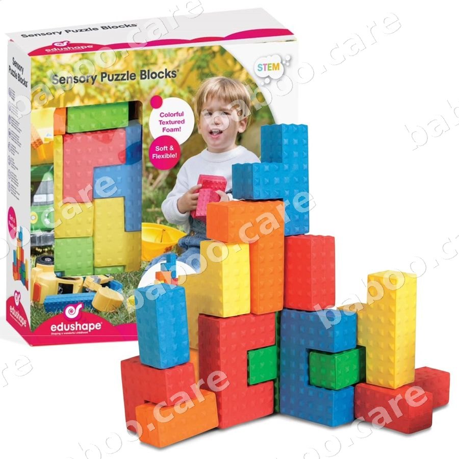 Edushape Edushape Sensory Puzzle Blocks (6 pcs) — baby & kids product