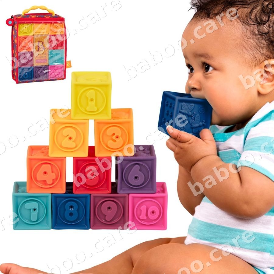 B. Toys B. Toys One Two Squeeze Soft Blocks — baby & kids product